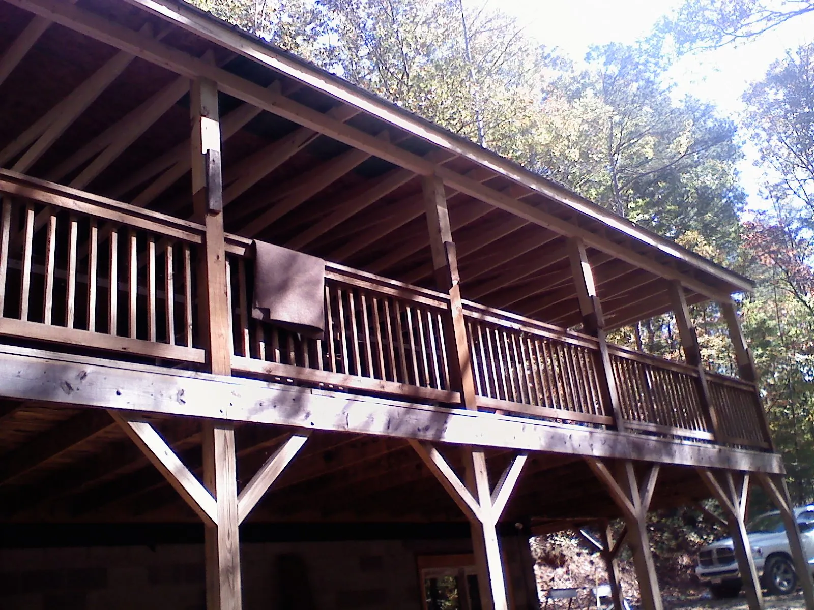 Timber framing under a new elevated porch and deck — Roof Leak Repair in Yanceyville by Roofing Brothers